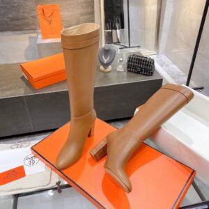 Alternative view of Hermes High Heel Boots Brown For Women 3.54in/9cm