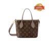 Louis Vuitton Neverfull Bandouliere Inside Out BB Tote Bag 10.4in/ 26cm Dark Fango Gold Hardware For Women M12109 - Image 6