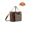 Louis Vuitton Neverfull Bandouliere Inside Out BB Tote Bag 10.4in/ 26cm Dark Fango Gold Hardware For Women M12109 - Image 7