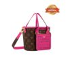 Louis Vuitton Neverfull Bandouliere Inside Out BB Tote Bag 10.4in/ 26cm Rose Pondichery Gold Hardware For Women M12106 - Image 6