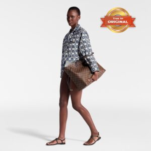 Alternative view of Louis Vuitton Neverfull GM Tote Bag 15.4in/ 39cm Brown Damier Ebene Gold Hardware For Women N40597