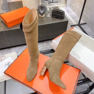 Alternative view of Hermes High Heel Boots Brown For Women 3.54in/9cm