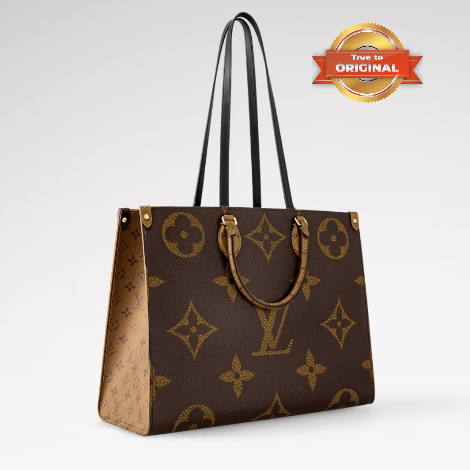 Louis Vuitton OnTheGo GM Tote Bag 16.1in/ 41cm Brown Gold Hardware For Women M45320 - Image 3