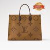 Louis Vuitton OnTheGo GM Tote Bag 16.1in/ 41cm Brown Gold Hardware For Women M45320 - Image 4