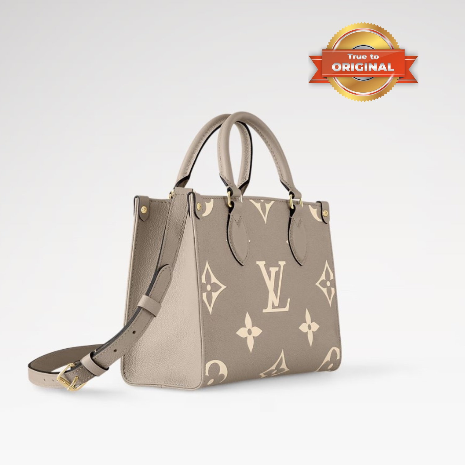 Louis Vuitton OnTheGo PM Tote Bag 9.8in/ 25cm Monogram Empreinte Beige/ Cream For Women M45779 - Image 3