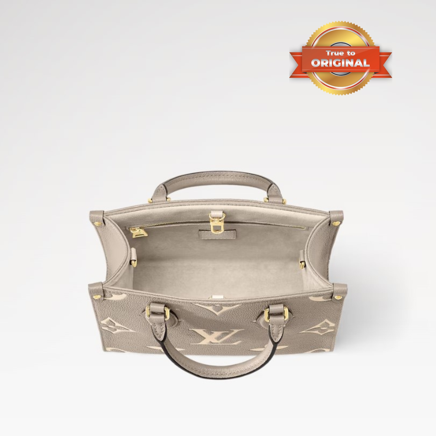 Louis Vuitton OnTheGo PM Tote Bag 9.8in/ 25cm Monogram Empreinte Beige/ Cream For Women M45779 - Image 4