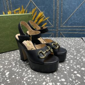 Alternative view of Gucci Platform Sandal With Horsebit Black For Women 674776 BKO00 1000
