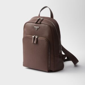 Alternative view of Prada Leather Backpack Bag Sienna For Men 16in/40.5cm - 2VZ102_2BBE_F0038_V_DOO