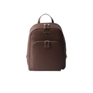 Prada Leather Backpack Bag Sienna For Men 16in/40.5cm - 2VZ102_2BBE_F0038_V_DOO
