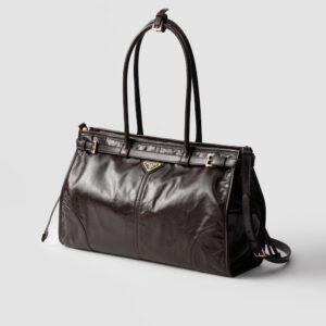 Alternative view of Prada Bonnie Large Handbag Bag Dark Brown 38cm/15in - 1BA433_2CYR_F01D6_V_MOO