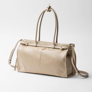 Alternative view of Prada Bonnie Large Handbag Bag Travertine 38cm/15in - 1BA433_2CYR_F03MV_V_MOO