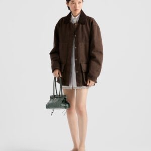 Alternative view of Prada Bonnie Medium Shoulder Bag 13in/ 32cm Sage Gold Hardware 1BA426_2CYR_F014J_V_MOO