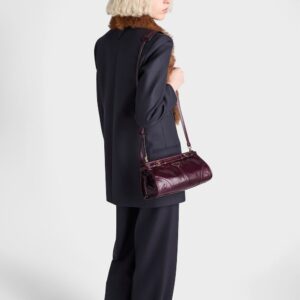 Alternative view of Prada Bonnie Small Shoulder Bag 10in/ 26cm Burgundy Gold Hardware 1BH215_2CYR_F0LV7_V_OOO