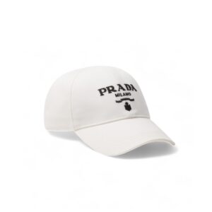 Prada Drill Baseball Cap White For Men 1HC274_2CXL_F0009