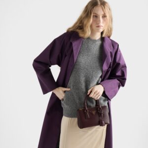Alternative view of Prada Galleria Mini Top Handle Bag 8.3in/ 21cm Burgundy Saffiano Gold Hardware For Women ‎‎‎1BA916_NZV_F0007_V_EOO
