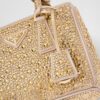 Prada Galleria Satin Mini Top Handle Bag 7.9in/ 20cm Crystals Platinum Gold Hardware For Women 1BA906_2AWL_F0522_V_EOY - Image 7
