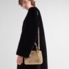 Prada Galleria Satin Mini Top Handle Bag 7.9in/ 20cm Crystals Platinum Gold Hardware For Women 1BA906_2AWL_F0522_V_EOY - Image 3