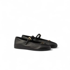 Prada Leather Ballerinas Black For Women 1F793N_038_F0002_F_005
