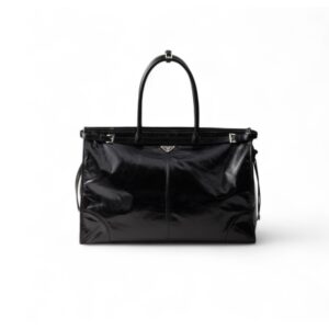 Prada Bonnie Leather Tote Bag Black For Men 19.7in/50cm 2VG128_2CYR_F0002_V_OOO
