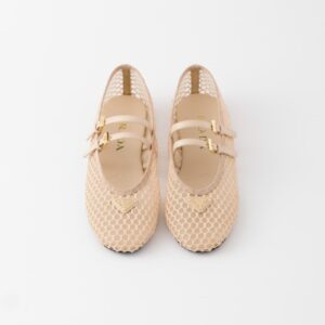 Alternative view of Prada Mesh Fabric Ballerinas Travertine Stone For Women 1F915N_099_F0485_F_005