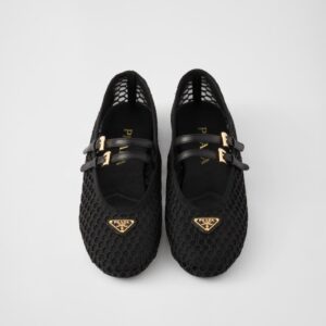Alternative view of Prada Mesh Fabric Ballerinas Black For Women 1F915N_099_F0002_F_005