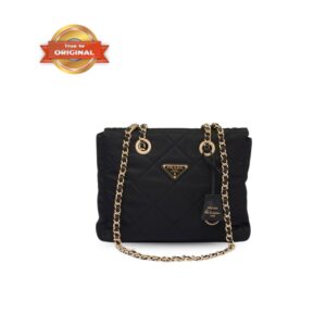 Prada Re-Edition 1995 Chaîne Re-Nylon Tote Bag Black For Women 25cm/9.8in 1BG468_2AOS_F0002_V_COO