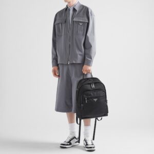 Alternative view of Prada Re-Nylon And Saffiano Leather Backpack Black For Men 12.2in/31cm 2VZ048_2DMG_F0002_V_OOO