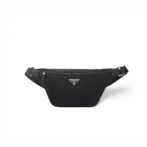Prada Re-Nylon And Saffiano Leather Belt Bag Black For Men 7.9in/20cm 2VL033_2DMH_F0002_V_OOM