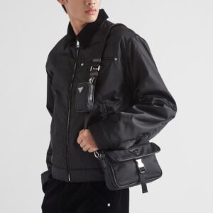 Alternative view of Prada Re-Nylon And Saffiano Leather Shoulder Bag Black For Men 8.7in/22cm 2VH133_2DMH_F0002_V_XMP