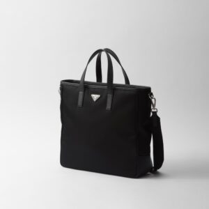 Alternative view of Prada Re-Nylon And Saffiano Leather Tote Bag Black For Men 14.2in/36cm 2VG064_2DMH_F0002_V_XOO