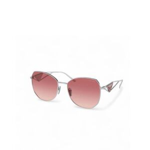 Prada Sunglasses With Triangle Logo Silver For Women