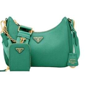 Prada Re-Edition 2005 Saffiano Bag In Green For Women 8.6 in/ 22 cm 1BH204_NZV_F0PCL_V_V2M