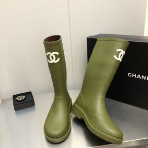 Chanel Women's Hight Boots Dark Green For Women