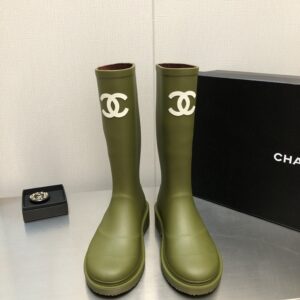 Alternative view of Chanel Women's Hight Boots Dark Green For Women