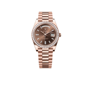 Rolex Day-Date 40 Watch Rose Gold Toned Chocolate Dial 40mm For Men 228345RBR-0006