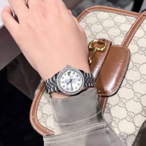 Alternative view of Rolex Lady-Datejust Watch Silver Toned White Pearl Dial 28mm For Women 279384RBR-0011