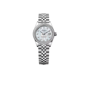 Rolex Lady-Datejust Watch Silver Toned White Pearl Dial 28mm For Women 279384RBR-0011