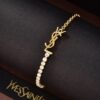 Saint Laurent Cassandre Charm Bracelet In Crystal And Gold For Women 712345Y15268066 YSL - Image 7