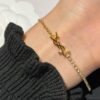 Saint Laurent Cassandre Charm Bracelet In Crystal And Gold For Women 712345Y15268066 YSL - Image 5