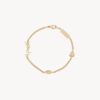 Saint Laurent Cassandre Heart Charm Bracelet In Aged Brass Gold For Women 701950Y15269137 - Image 2