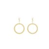 Saint Laurent Cassandre Pendant Hoop Earrings Gold For Women 784142Y15008030 YSL