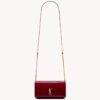Saint Laurent Cassandre Phone Holder Crossbody Bag 7in/ 18cm Burgundy Gold Hardware For Women 808702BMIIW6259 - Image 3