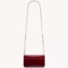 Saint Laurent Cassandre Phone Holder Crossbody Bag 7in/ 18cm Burgundy Gold Hardware For Women 808702BMIIW6259 - Image 4