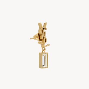 Alternative view of Saint Laurent Cassandre Single Earring In Crystal And Gold For Women 746624Y15268066
