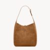 Saint Laurent LE 5 A 7 Supple Large Hobo Bag 11.8in/ 30cm Caramel Cognac Suede Gold Hardware For Women 8505451U80W2916 - Image 3