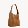 Saint Laurent LE 5 A 7 Supple Large Hobo Bag 11.8in/ 30cm Caramel Cognac Suede Gold Hardware For Women 8505451U80W2916 - Image 2