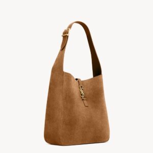 Alternative view of Saint Laurent LE 5 A 7 Supple Large Hobo Bag 11.8in/ 30cm Caramel Cognac Suede Gold Hardware For Women 8505451U80W2916