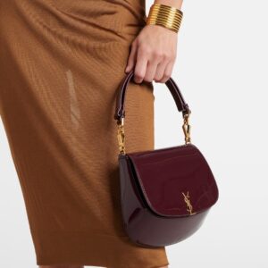 Alternative view of Saint Laurent Voltaire Mini Top Handle Bag 8.3in/ 21cm Dark Red Wine Gold Hardware For Women 800846BMIIW6413