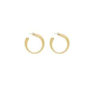 Saint Laurent Organic Hoop Earrings Gold For Women 774488Y15008030