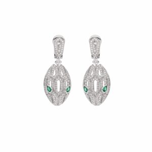 Bvlgari Serpenti Seduttori Earrings White Gold For Women 352756